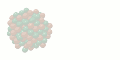 图9 原子的阿尔法衰变，释放α粒子。