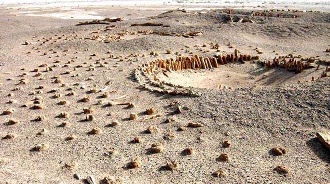 罗布泊以西约70公里，孔雀河下游古墓沟葬墓。