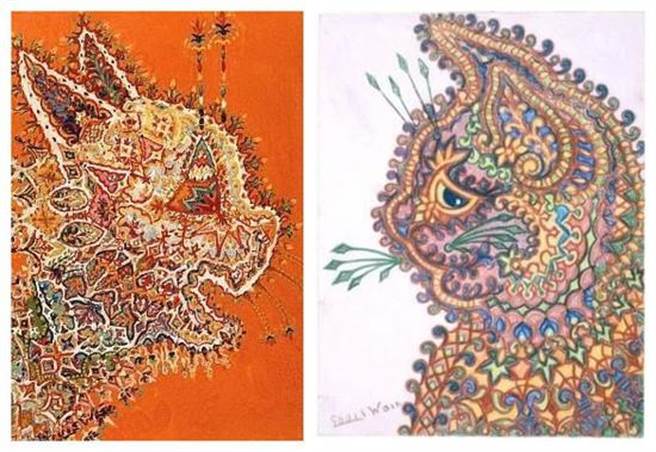 到后期，他眼中的猫咪已经不能维持完整的形态，凝神看去一切都在消融解体，边界越来越模糊。