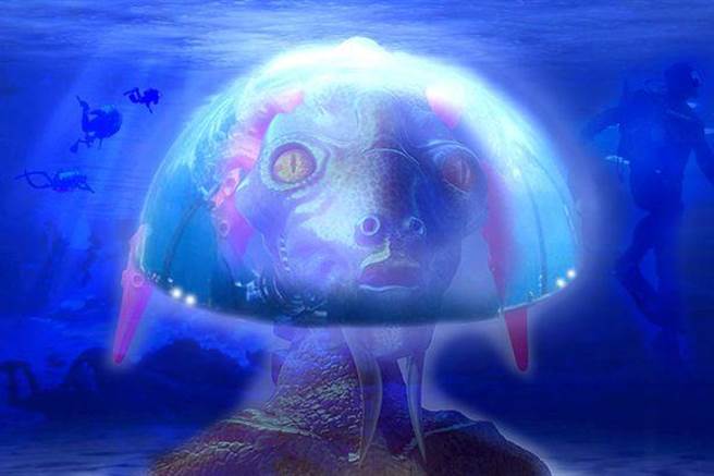 苏联军官在水下50公尺处，发现“泳者”。