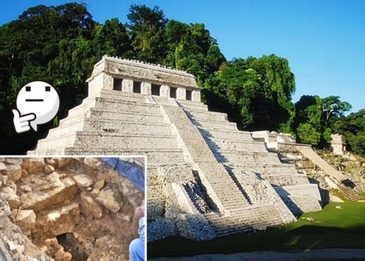 考古学家在碑文神殿发现地下水道（小图）。