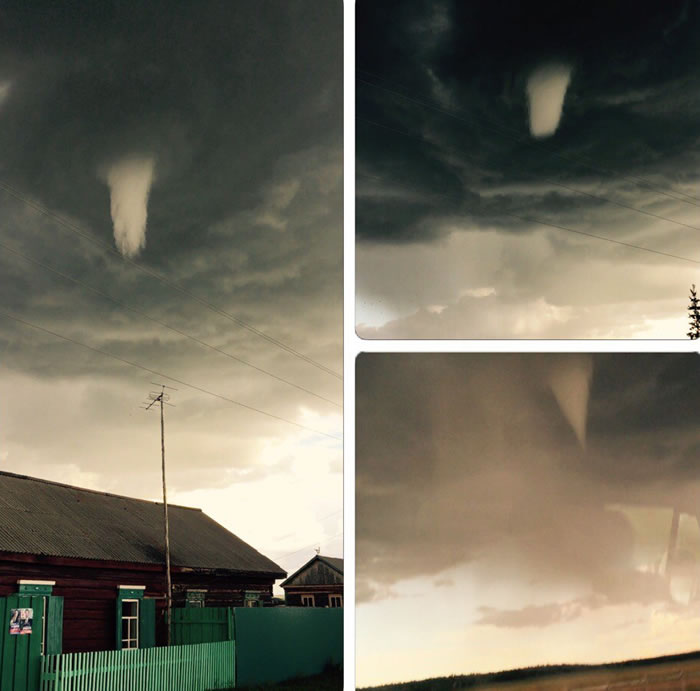 俄罗斯天空惊现漏斗云 惹来“时空之门”狂想