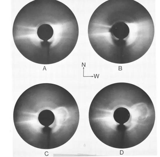 天空实验室拍摄的日冕物质抛射图像