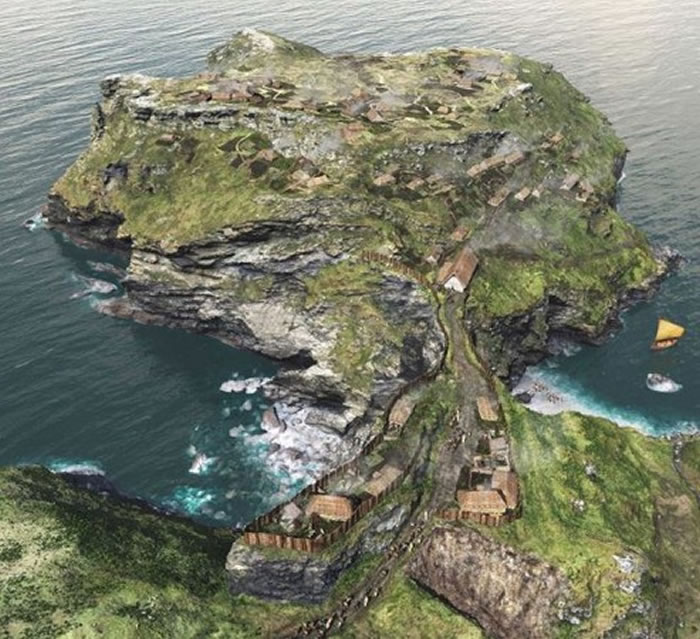 根据1930年代研究顿诺尼亚王国遗迹的假想图。