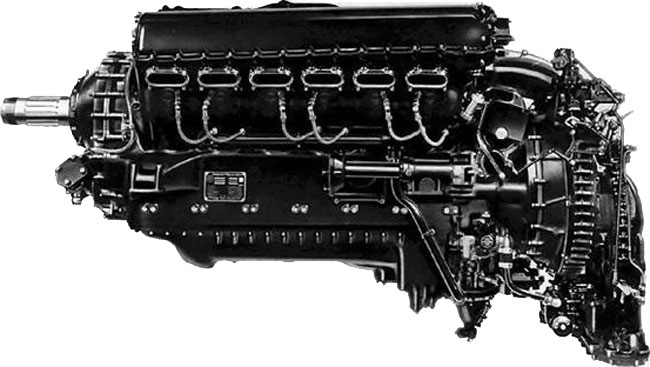 早期梅林3型液冷活塞式发动机