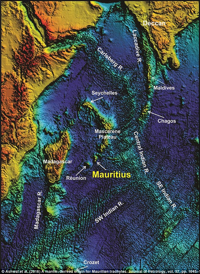 印度与马达加斯加之间的印度洋海底发现疑是失落的“毛里提亚”(Mauritia）古大陆
