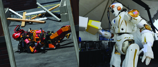 左边是Jaxon机器人，右边是Valkyrie